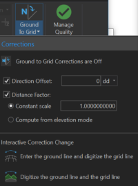image of ground to grid setting dialogue box